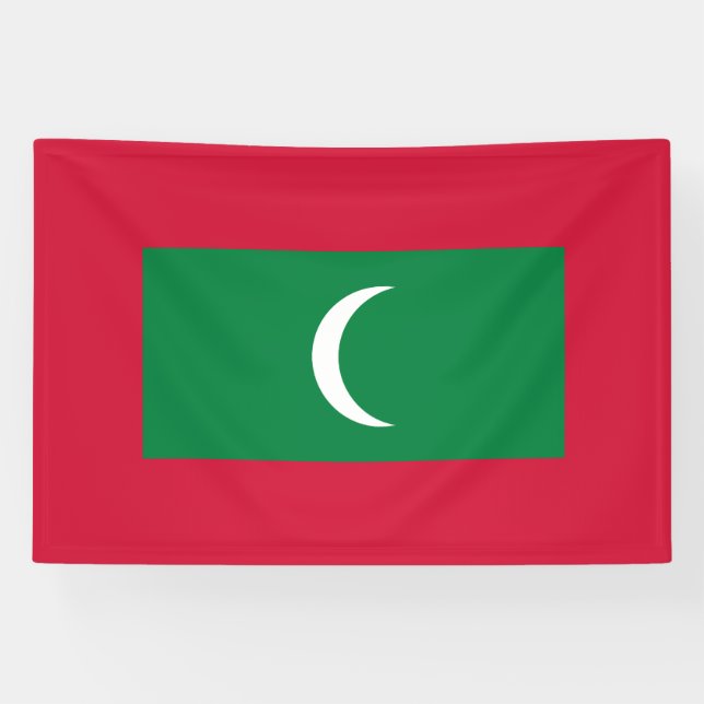 Maldives Flag Banner (Horizontal)