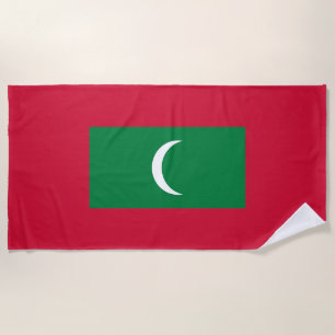 Maldives Flag Beach Towel