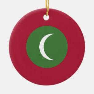 Maldives flag ceramic ornament