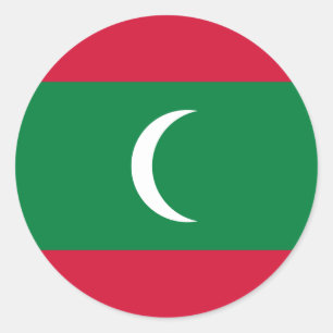 Maldives Flag Classic Round Sticker