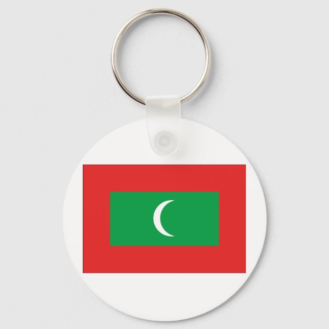 Maldives Flag Key Ring (Front)