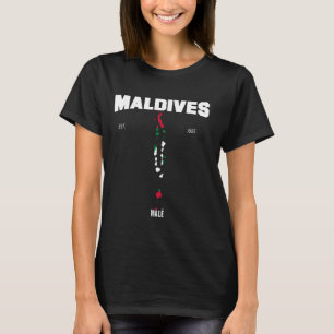 Maldives Flag, Maldives Map, Maldivian National Da T-Shirt
