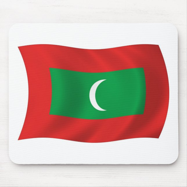 Maldives Flag Mousepad (Front)