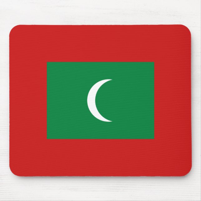 Maldives Flag Mousepad (Front)