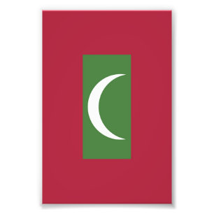 Maldives flag photo print