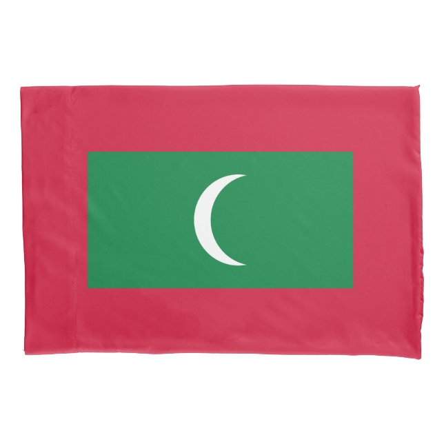 Maldives Flag Pillowcase (Front)