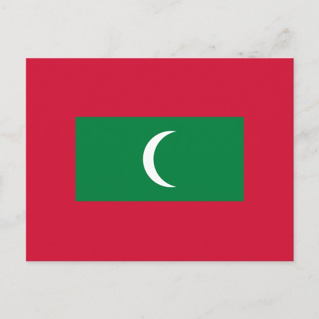 Maldives Flag Postcard (Front)