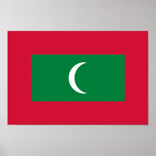 Maldives Flag Poster