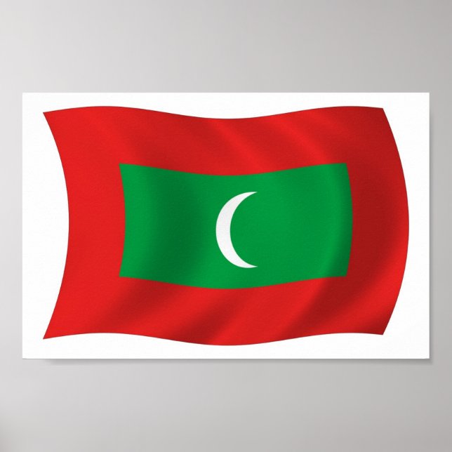 Maldives Flag Poster Print (Front)