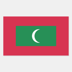 Maldives Flag Rectangular Sticker