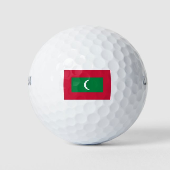 Maldives Flag (Republic of Maldives) Golf Balls (Front)