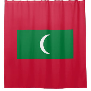 Maldives Flag (Republic of Maldives) Shower Curtain