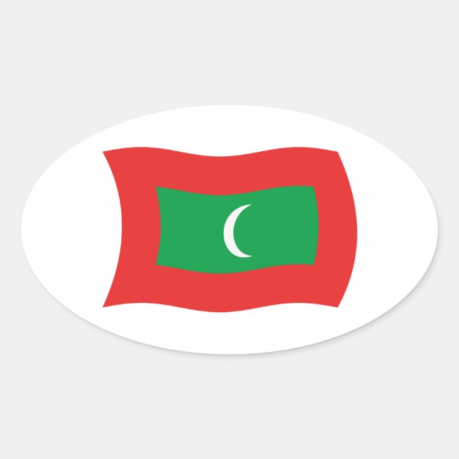 Maldives Flag Sticker (Front)