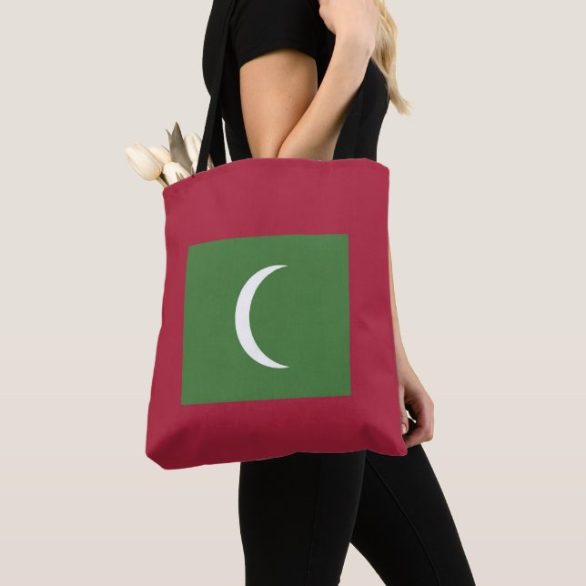 Maldives flag tote bag (Close Up)