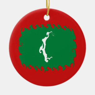 Maldives Gnarly Flag Ceramic Tree Decoration