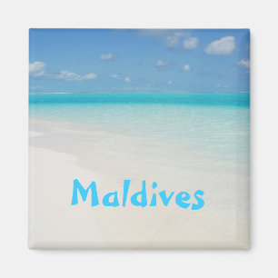 Maldives honeymoon beach island scene magnet