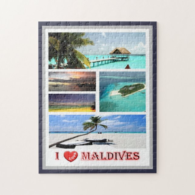 Maldives - I Love - Jigsaw Puzzle (Vertical)