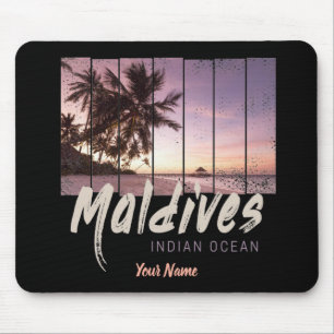 Maldives Indian Ocean vintage sunset souvenir Mouse Pad