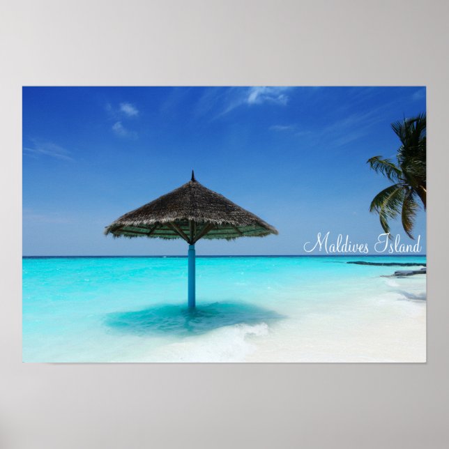 Maldives island romantic holiday poster (Front)