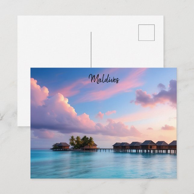 Maldives islands  postcard (Front/Back)