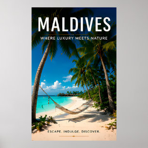 🌴 Maldives Luxury Beach Escape For Coastal Interi Poster