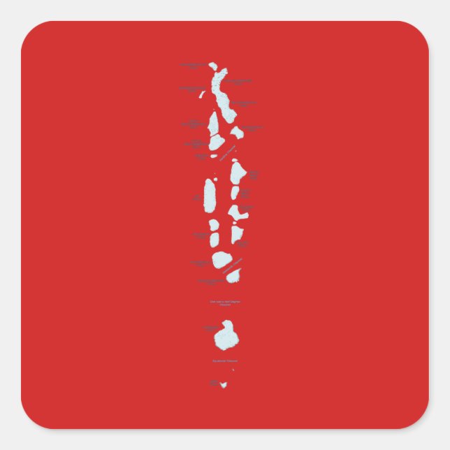 Maldives Map Sticker (Front)