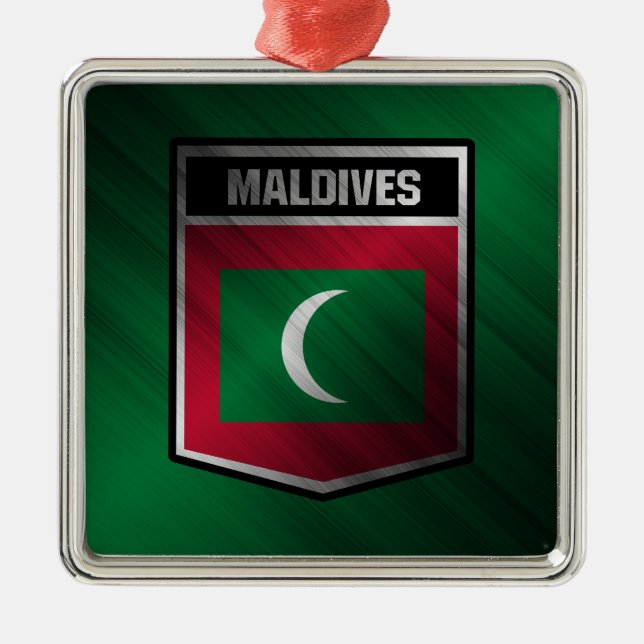 Maldives Metal Ornament (Front)