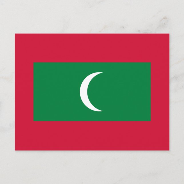 Maldives National World Flag Postcard (Front)