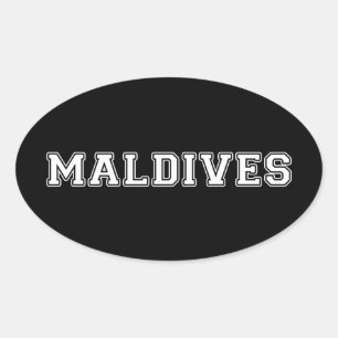 Maldives Oval Sticker