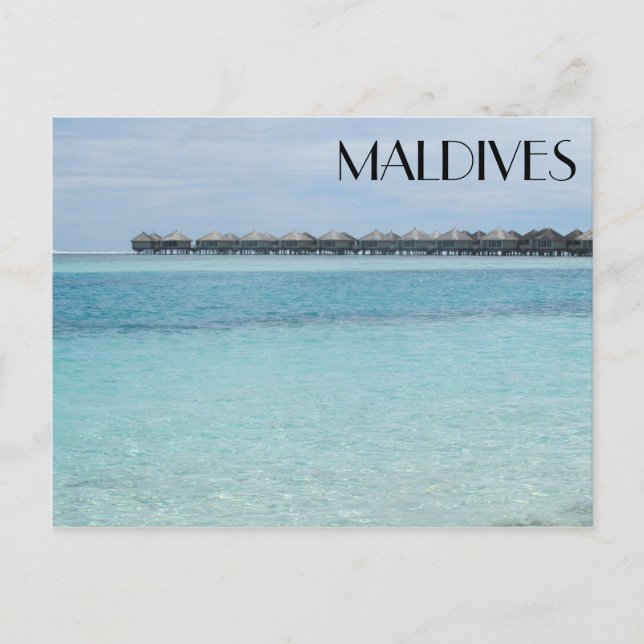 maldives overwater bures postcard (Front)