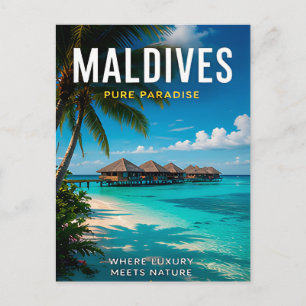 🧲 Maldives Overwater Travel Memory 🏝️ Postcard