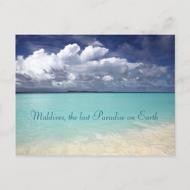 Maldives paradise island Postcard (Front)