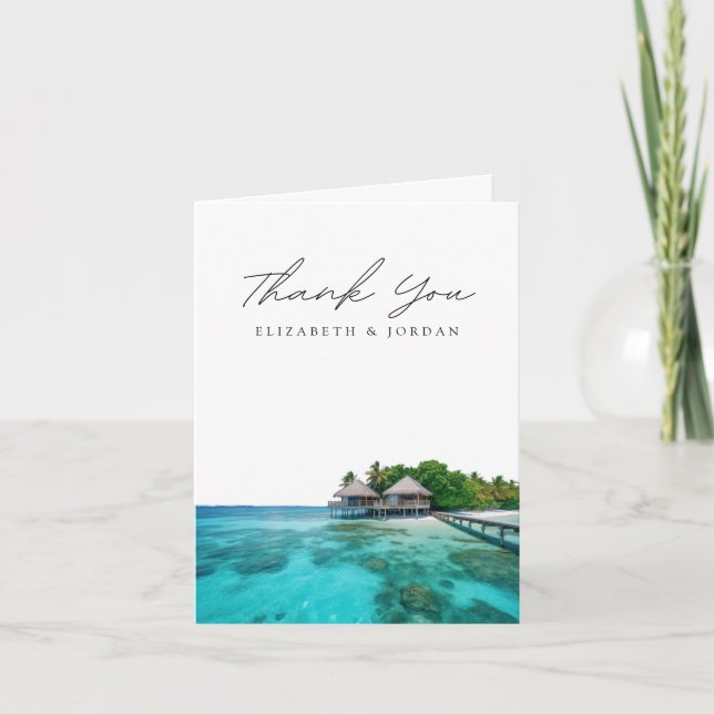 Maldives Photo Blank Thank You Card (Front)