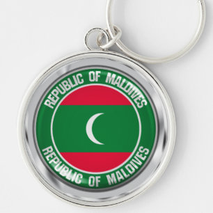 Maldives Round Emblem Key Ring