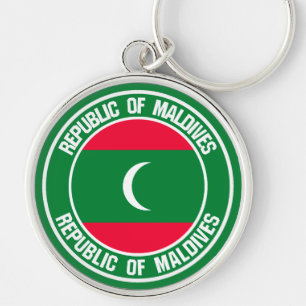 Maldives Round Emblem Key Ring