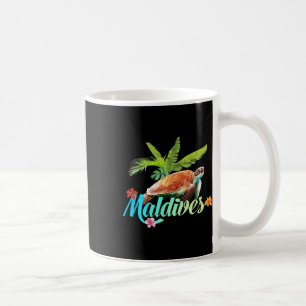 Maldives Sea Turtle Hibiscus Island Gift Beach Sou Coffee Mug