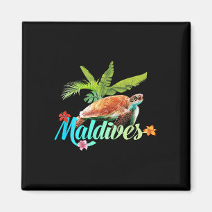 Maldives Sea Turtle Hibiscus Island Gift Beach Sou Magnet