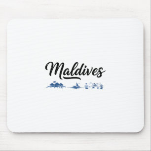 Maldives Skyline Travel Vacation Outfits Mouse Pad
