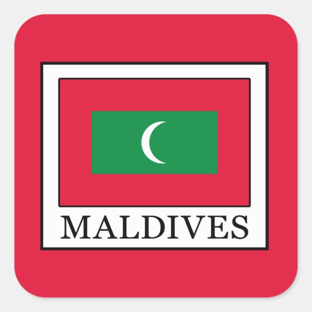 Maldives Square Sticker (Front)