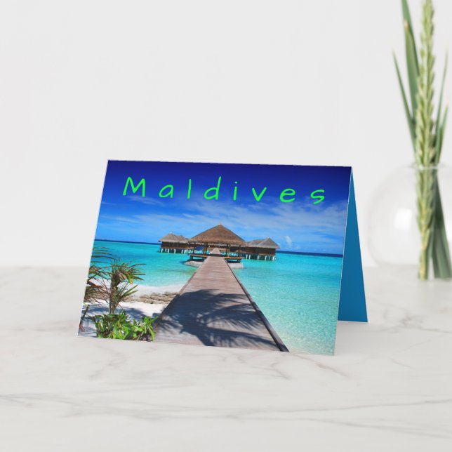 Maldives Tropical Island Resort Card (Front)