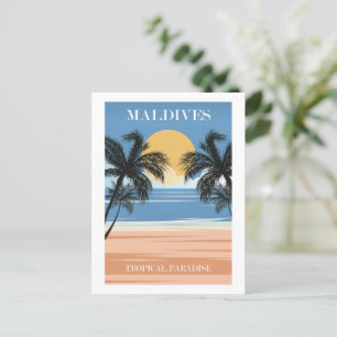 Maldives, Tropical Paradise Holiday Postcard