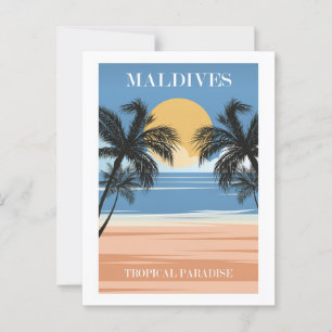 Maldives, Tropical Paradise Postcard