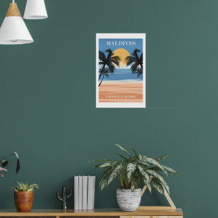 Maldives, Tropical Paradise Poster