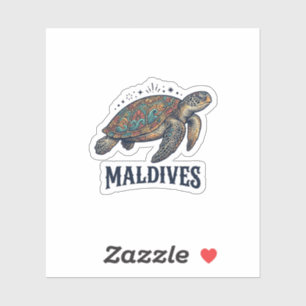 Maldives Vintage Sea Turtle Travel Shirt Design_1