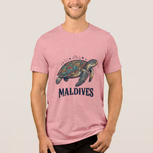 Maldives Vintage Sea Turtle Travel Shirt Design_1