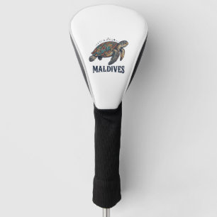 Maldives Vintage Sea Turtle Travel Shirt Design_1 Golf Head Cover