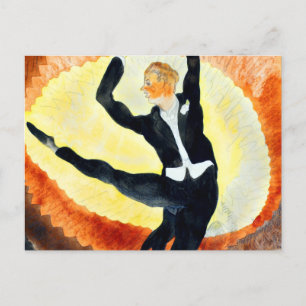 Male acrobatic dancer by Charles Demuth Postcard