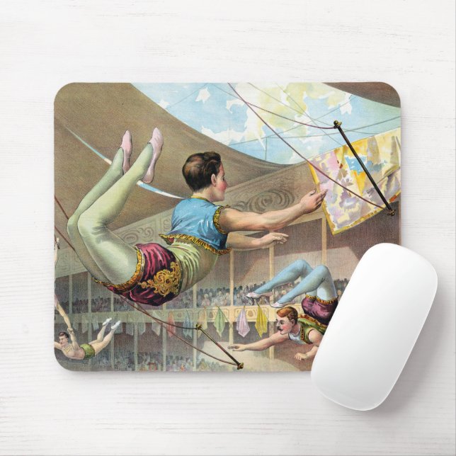 Male Acrobats Performing At A Circus Mouse Pad (With Mouse)