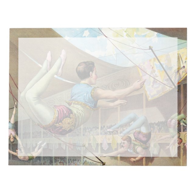 Male Acrobats Performing At A Circus Notepad (Front)