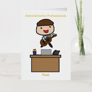 Male Administrative Professionals Rock Personalise Foil Greeting Card